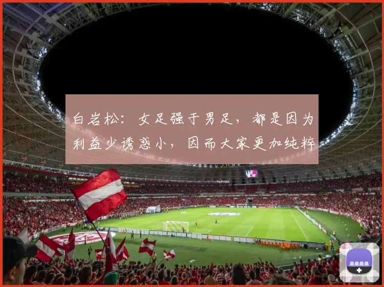 白岩松：女足强于男足，都是因为利益少诱惑小，因而大家更加纯粹